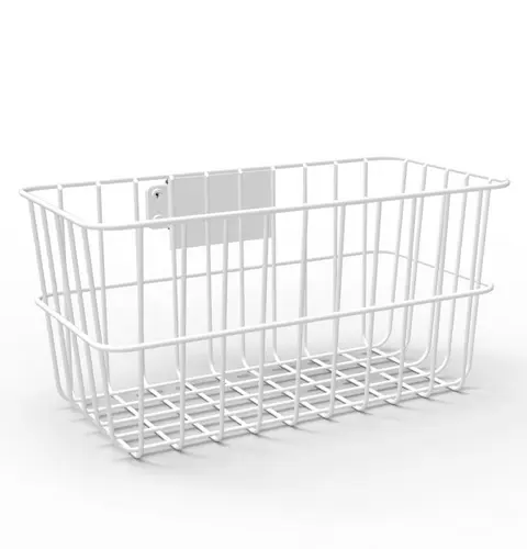 Rolling Stand Basket - White