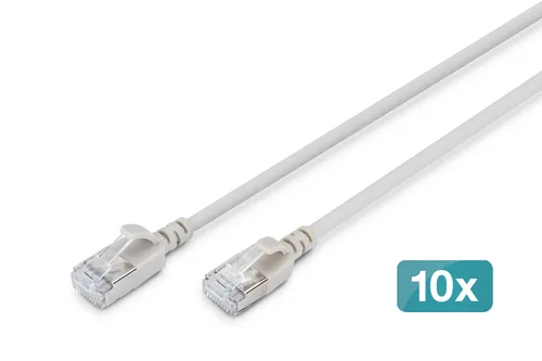 CAT6A f-ftp SLIM 2M 10X grey