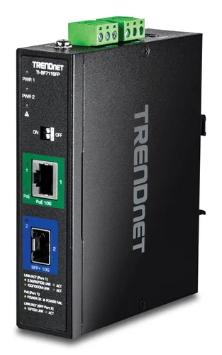 Industrial 10G SFP+ to 10G Media Converter