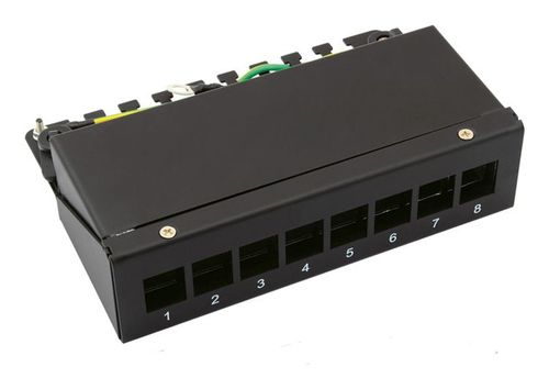 KEYST-MODULTRAEGER.8 PORT.SCHW
