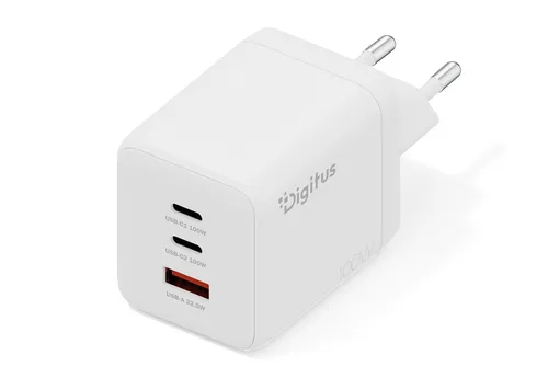 W GaN Charger - 2x USB-C, 1x USB-A - White 100