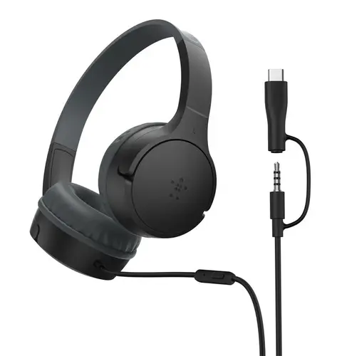 Belkin SoundForm Mini Wired On-Ear Headphones - Black