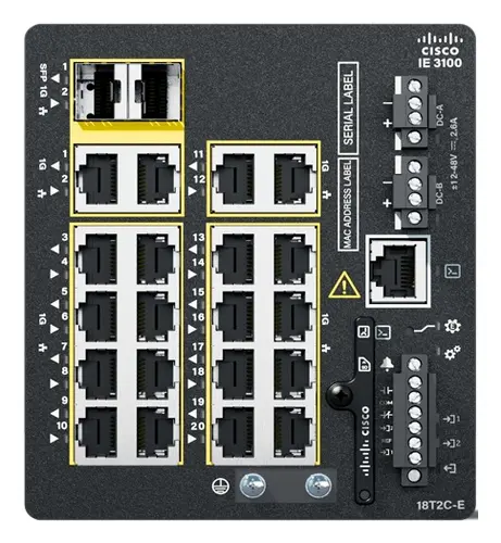 Industrial Ethernet Switch, 18GE Copper, 2GE Combo