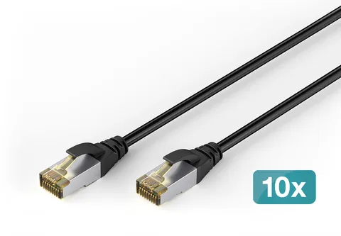 CAT 6A S-FTP OUTDOOR 10X3M BLK