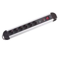 6-Outlet Aluminum Power Strip - 2m Cord