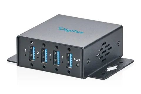 4-PORT COMPACT INDUST HUB USB-A