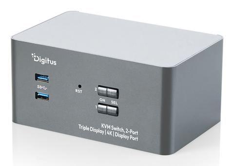 KVM-SWITCH 2-PORT 3DISP 4K DP