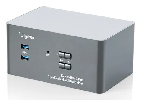 KVM-SWITCH 2-PORT 3DISP 4K DP