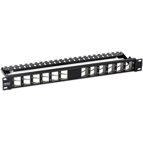 TRENDnet 24-Port Blank Angled Keystone Shielded Patch Panel