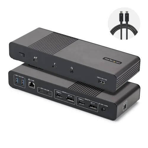 Thunderbolt 5 Universal Docking Station For Mac Windows With Quad Monitors 140W Power Delivery 120Gbps Bandwidth