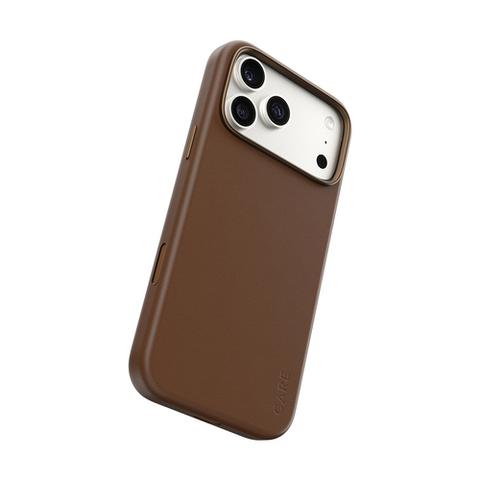 CARE By PanzerGlass Solo Vegan Leather Case Braun M. MagSafe IPhone 17 Pro Max
