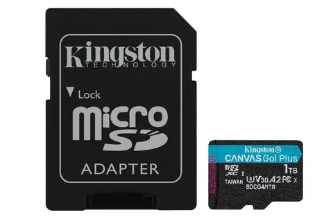 CARD Kingston 1TB MicroXC Canvas Go Plus Gen4 200MB/S A2 U3 V30 Card Adapter