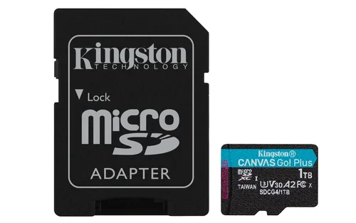 CARD Kingston 1TB MicroXC Canvas Go Plus Gen4 200MB/S A2 U3 V30 Card Adapter