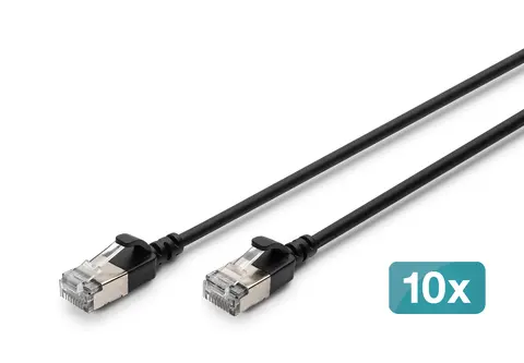 CAT 6A f-ftp SLIM 1M 10X blk