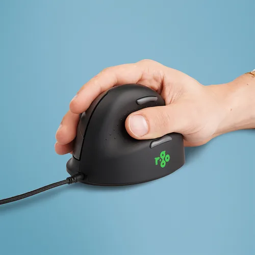 R-Go Tools Ergonomic mouse R-Go HE Break with break software, small (hand length less than 165 mm), right-handed, wired, black