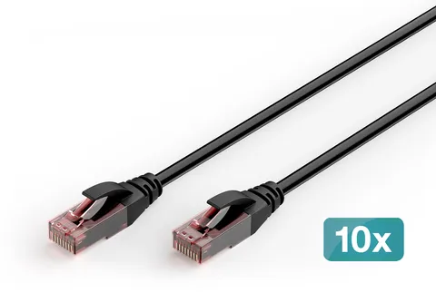 CAT6 U-UTP OUTDOOR 10X 1M BLACK