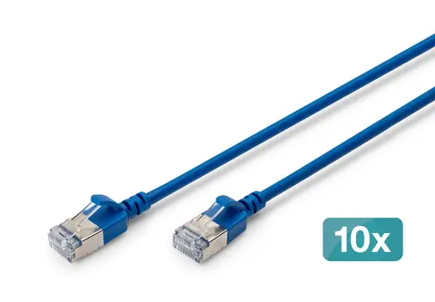 CAT 6A f-ftp SLIM 3M 10X BLUE