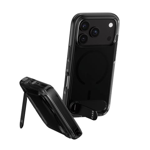 CARE By PanzerGlass Kickstand Case Smokey M. Black MagSafe IPhone 17 Pro