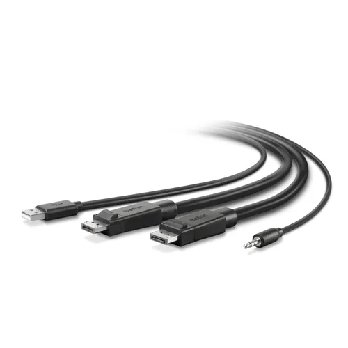 KVM Dual DisplayPort Cable Set