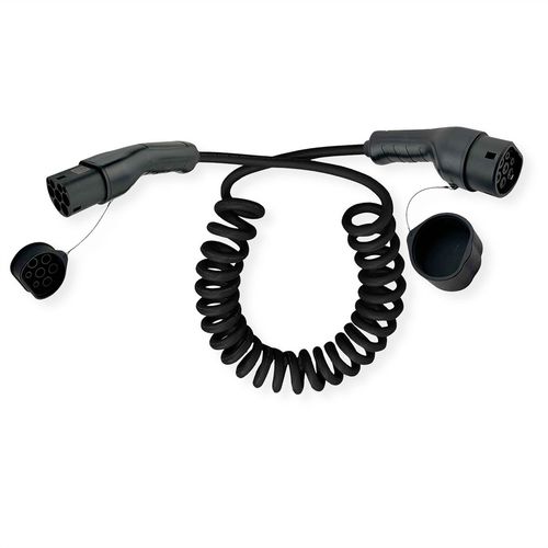 EV Charging Cable - Spiral, Type 2, 1-Phase