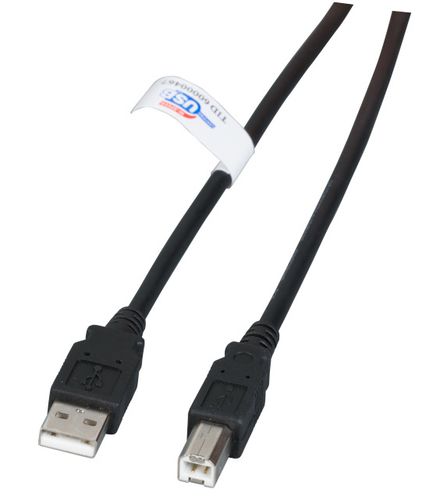 EFB Elektronik K5203.1 USB cable USB 2.0 1 m USB A USB B 0.48 Gbit/s Black