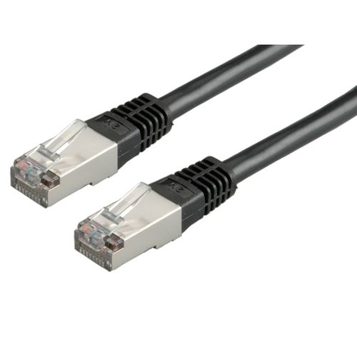 ROLINE Patchkabel Kat.5e Class D S/FTP Black 1m