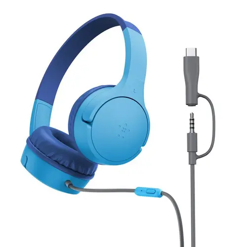Belkin SOUNDFORM Mini Wired On-Ear Headphones - Blue