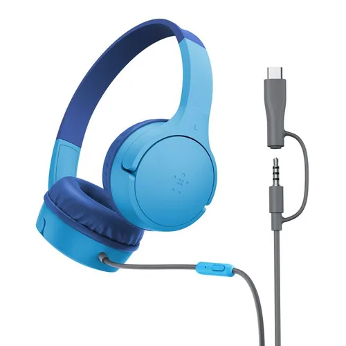 Belkin SOUNDFORM Mini Wired On-Ear Headphones - Blue