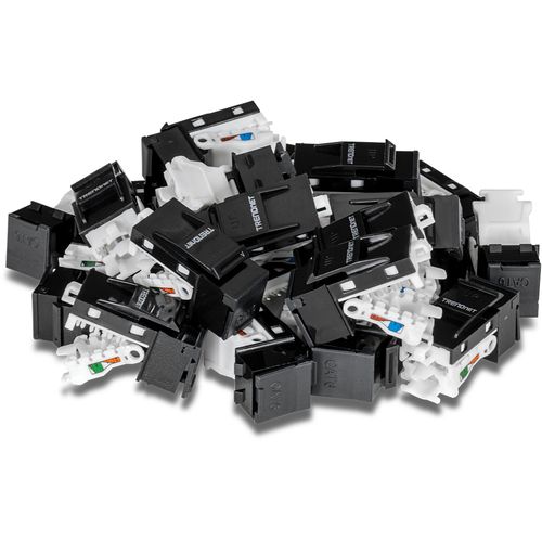TRENDnet 25-Pack Cat6 RJ45 Keystone Jacks - Black