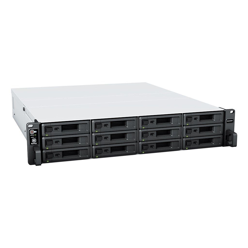 Synology RackStation RS2423RP+ NAS/storage server Rack (2U) Ryzen Embedded V1780B 8 GB DDR4 0 TB DiskStation Manager Black, Grey
