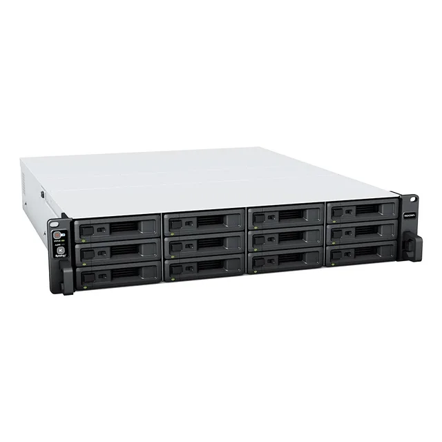 Synology RackStation RS2423RP+ NAS/storage server Rack (2U) Ryzen Embedded V1780B 8 GB DDR4 0 TB DiskStation Manager Black, Grey