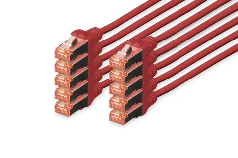 CAT 6 S/FTP patch cable, 10 pieces