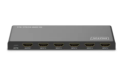 DIGITUS HDMI Switch 5x1, 4K/60Hz, HDCP 2.3