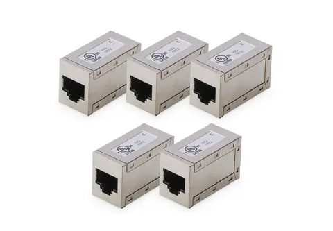 CAT 6, modular couplers, shielded - 5 pieces