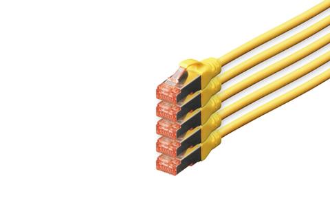 CAT 6 S/FTP patch cable, 5 pieces