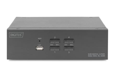 Digitus 4-Port Dual Display 4K HDMI KVM Switch