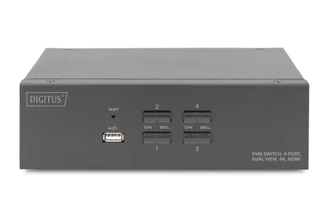 Digitus 4-Port Dual Display 4K HDMI KVM Switch