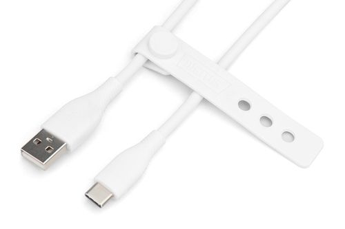 DIGITUS USB 2.0 Type-C To A Cable, Silicone, 0.5m, White