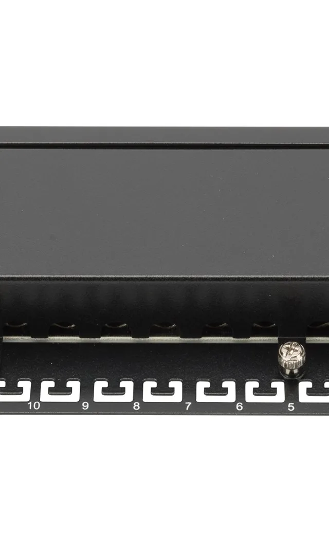 Desktop CAT 6A, class EA patch panel, shielded, black