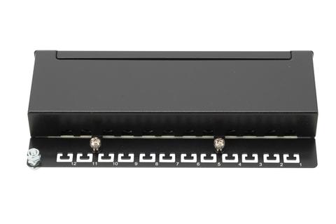 Desktop CAT 6A, class EA patch panel, shielded, black