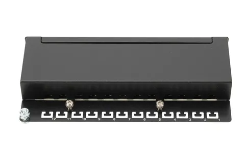 Desktop CAT 6A, class EA patch panel, shielded, black
