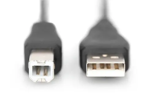 DIGITUS USB 2.0 Anschlusskabel Type A B St/St 1,8m Black