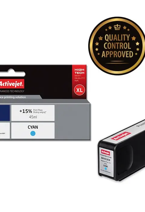 Activejet AH-913CR ink (replacement for HP 913 F6T77AE; Premium; 45 ml; cyan)