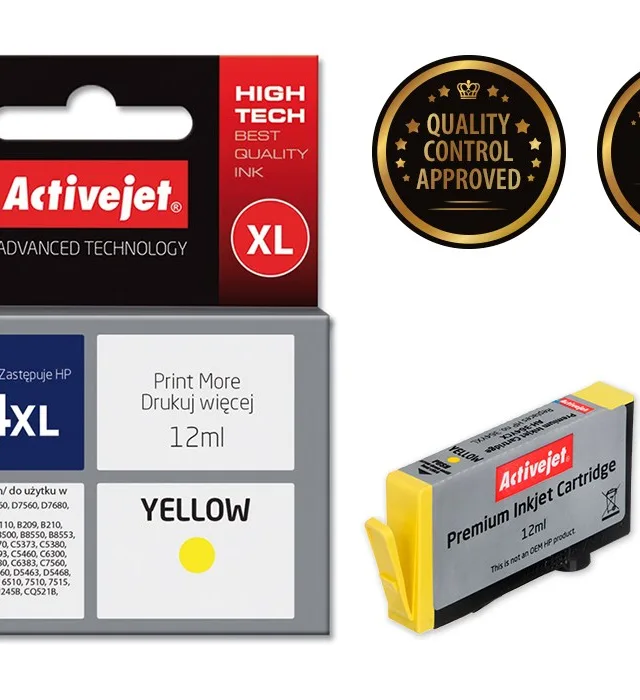 Activejet AH-364YCX ink (replacement for HP 364XL CB325EE; Premium; 12 ml; yelllow