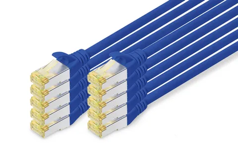 CAT 6A S/FTP patch cable, 10 pieces