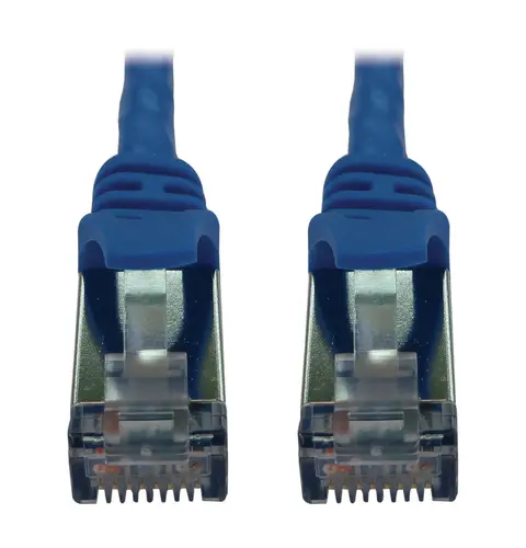 Tripp Lite N262-S03-BL Cat6a 10G Snagless Shielded Slim STP Ethernet Cable (RJ45 M/M), PoE, Blue, 3 ft. (0.9 m)