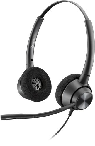HP Poly EncorePro 320 with Quick Disconnect Binaural Headset TAA