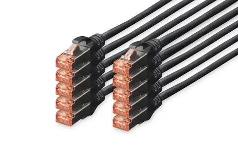 CAT 6 S/FTP patch cord, 10 units