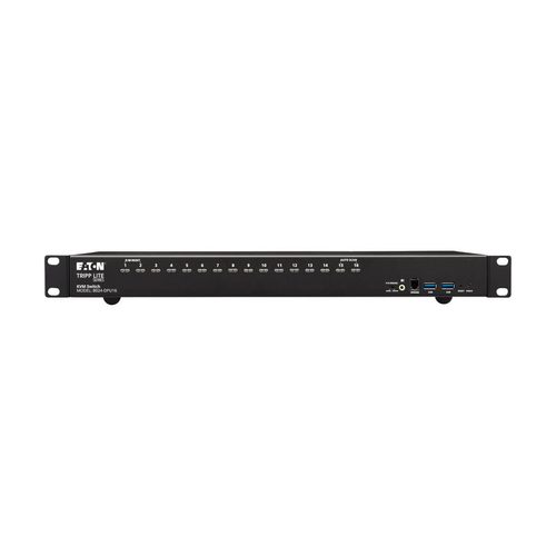 Tripp Lite B024-DPU16 16-Port DisplayPort/USB KVM Switch with Audio/Video and USB Peripheral Sharing, 4K 60 Hz, 1U Rack-Mount