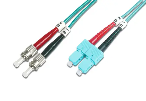 Fiber Optic Multimode Patch Cord, OM 3, ST / SC